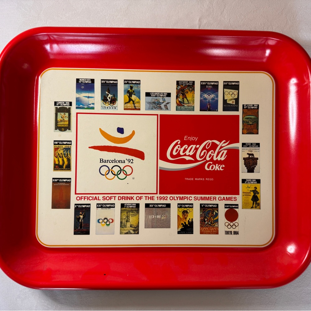 Vintage Coca-Cola Barcelona Summer Olympics Commemorative Tray 1992